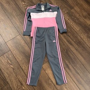 Girls size 6X Adidas Track Suit Like New!